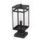 Z-Lite Nuri 1 Light Outdoor Pier Mounted Fixture, Black & Clear 596PHMS-SQPM-BK - alternate 6